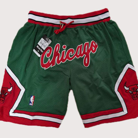 Men's Chicago Bulls Shorts green Bulls Mens Basketball Shorts Stitched