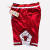 Men's Chicago Bulls Shorts Red White Bulls Mens Basketball Shorts Stitched