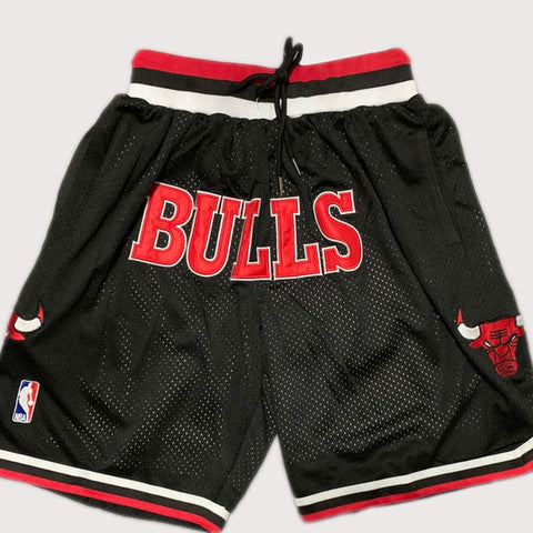 Men's Chicago Bulls Shorts black Bulls Mens Basketball Shorts Stitched