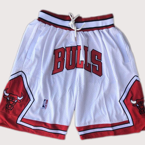 Men's Chicago Bulls Shorts white Bulls Mens Basketball Shorts Stitched