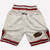 Men's Chicago Bulls Shorts white Bulls Mens Basketball Shorts Stitched