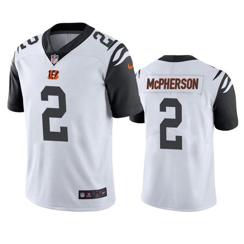 Men's Cincinnati Bengals Evan McPherson White Color Rush Limited Jersey