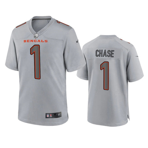 Men's Cincinnati Bengals Ja'Marr Chase Gray Atmosphere Fashion Limited Jersey