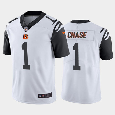 Men's Cincinnati Bengals Ja'Marr Chase White Color Rush Limited Jersey