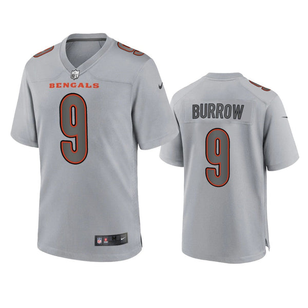 Men's Cincinnati Bengals Joe Burrow Gray Atmosphere Fashion Limited Jersey