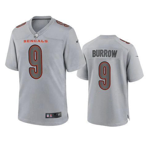 Men's Cincinnati Bengals Joe Burrow Gray Atmosphere Fashion Limited Jersey
