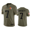 Men's Cleveland Browns Jacoby Brissett Olive 2022 Salute To Service Limited Jersey