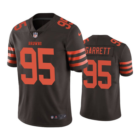 Men's Cleveland Browns Myles Garrett Brown Color Rush Limited Jersey