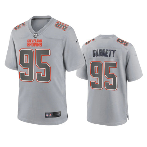 Men's Cleveland Browns Myles Garrett Gray Atmosphere Fashion Limited Jersey