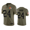 Men's Cleveland Browns Nick Chubb Olive 2022 Salute To Service Limited Jersey