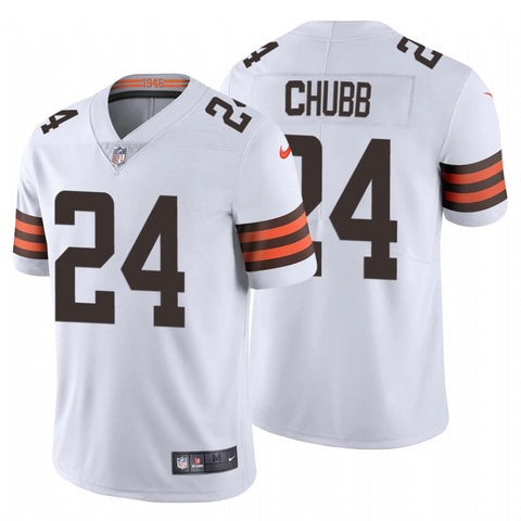 Men's Cleveland Browns Nick Chubb White Limited Jersey