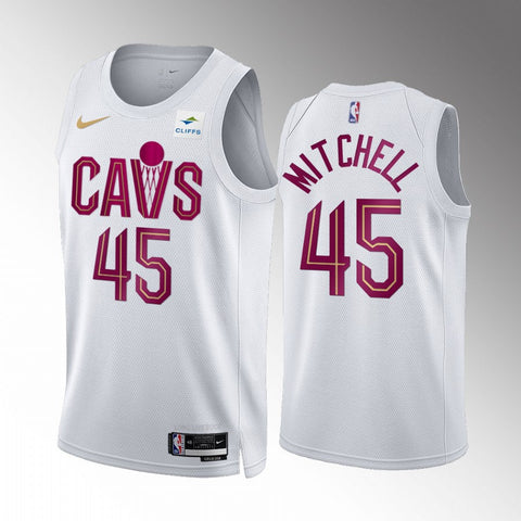 Men's Cleveland Cavaliers Donovan Mitchell 2022-23 White Association Edition Jersey