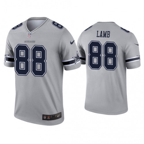 Men's Dallas Cowboys CeeDee Lamb Gray Inverted Limited Jersey