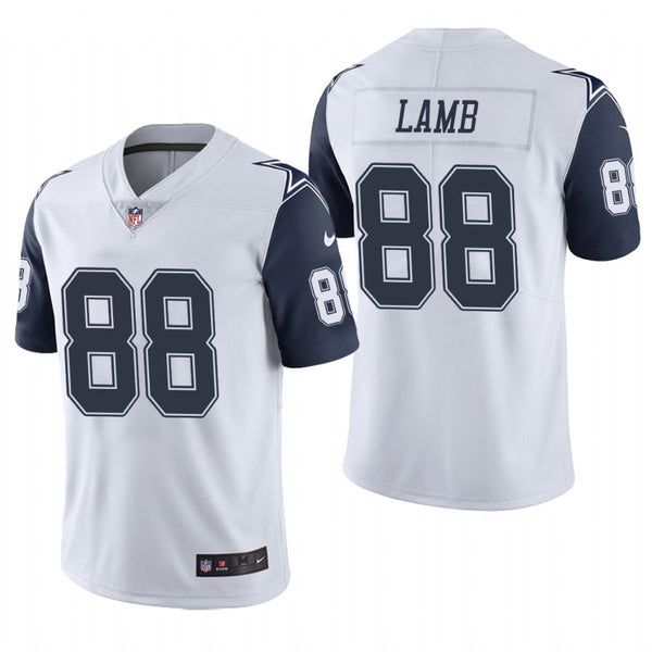 Men's Dallas Cowboys CeeDee Lamb White Color Rush Limited Jersey