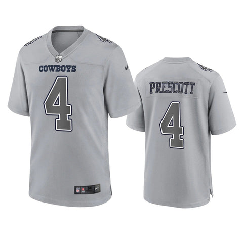 Men's Dallas Cowboys Dak Prescott Gray Atmosphere Fashion Limited Jersey