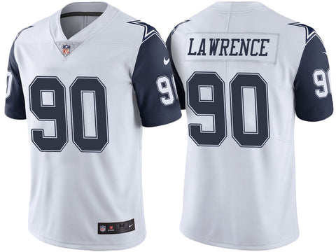 Men's Dallas Cowboys Demarcus Lawrence White Color Rush Limited Jersey