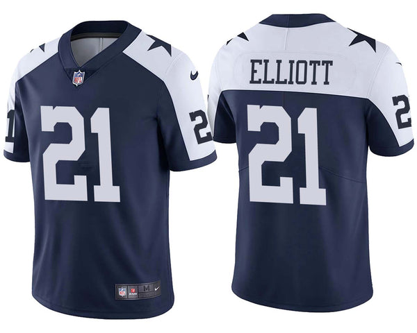 Men's Dallas Cowboys Ezekiel Elliott Navy Alternate Limited Jersey