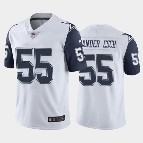 Men's Dallas Cowboys Leighton Vander Esch White Color Rush Limited Jersey