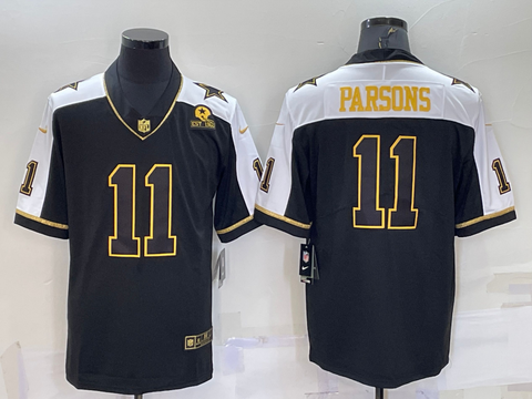 Men's Dallas Cowboys Micah Parsons Black Gold Thanksgiving Limited Jersey