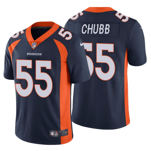 Men's Denver Broncos Bradley Chubb Navy Limited Jersey