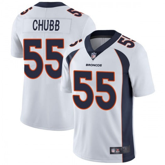 Men's Denver Broncos Bradley Chubb White Limited Jersey