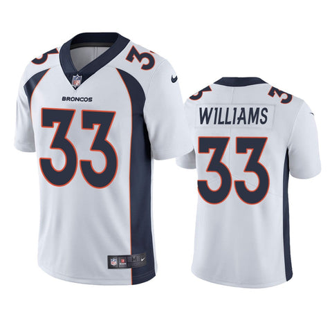 Men's Denver Broncos Javonte Williams White Limited Jersey