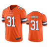Men's Denver Broncos Justin Simmons Orange Color Rush Limited Jersey