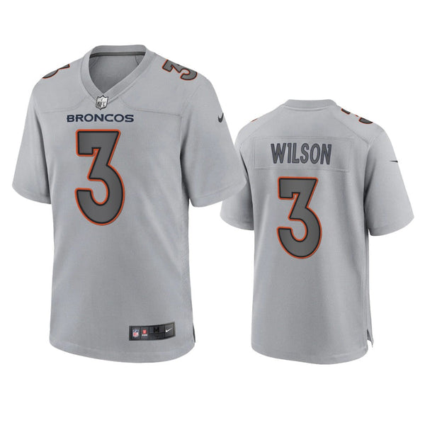 Men's Denver Broncos Russell Wilson Gray Atmosphere Fashion Limited Jersey