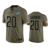 Men's Detroit Lions Barry Sanders Olive 2022 Salute To Service Limited Jersey