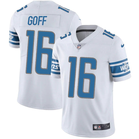 Men's Detroit Lions Jared Goff White Limited Jersey