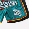 Men's Detroit Pistons Green Teal, Pistons Mens Basketball Shorts Stitched