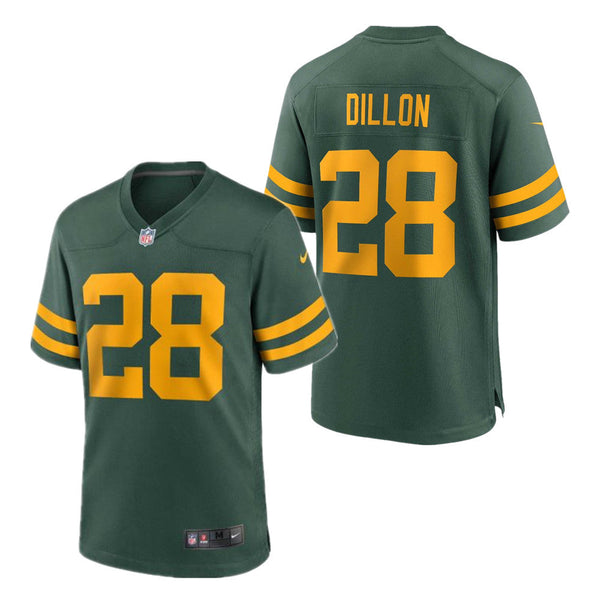 Men's Green Bay Packers AJ Dillon Green Throwback Limited Jersey