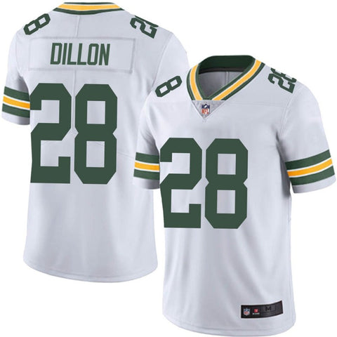 Men's Green Bay Packers AJ Dillon White Limited Jersey