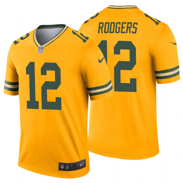 Men's Green Bay Packers Aaron Rodgers Gold Inverted Limited Jersey