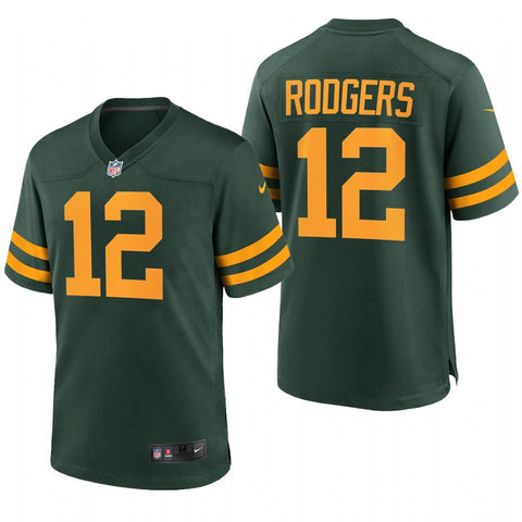 Men's Green Bay Packers Aaron Rodgers Green Throwback Limited Jersey