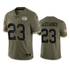 Men's Green Bay Packers Jaire Alexander Olive 2022 Salute To Service Limited Jersey