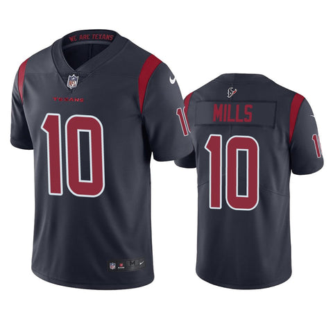 Men's Houston Texans Davis Mills Navy Color Rush Limited Jersey