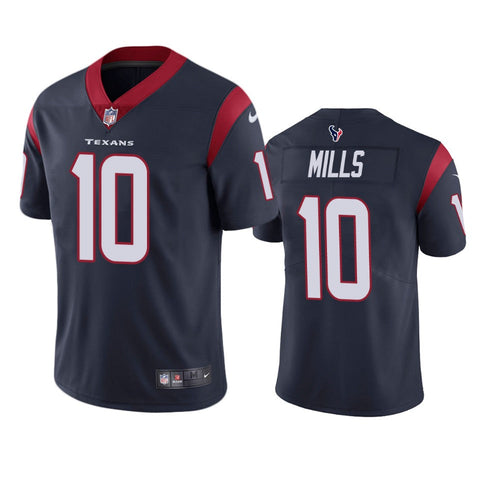 Men's Houston Texans Davis Mills Navy Limited Jersey