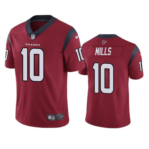 Men's Houston Texans Davis Mills Red Limited Jersey