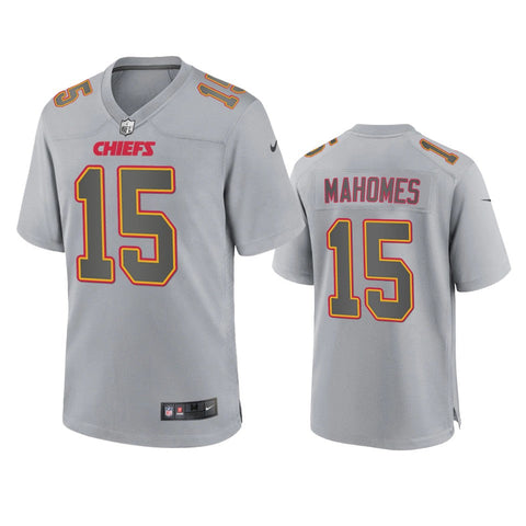 Men's Kansas City Chiefs Patrick Mahomes Gray Atmosphere Fashion Limited Jersey