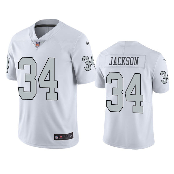 Men's Las Vegas Raiders Bo Jackson White Color Rush Limited Jersey