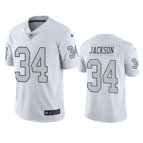 Men's Las Vegas Raiders Bo Jackson White Color Rush Limited Jersey
