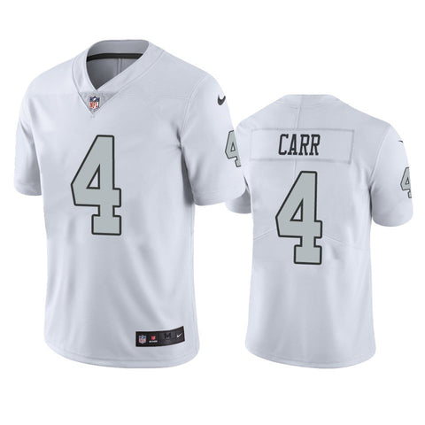 Men's Las Vegas Raiders Derek Carr White Color Rush Limited Jersey