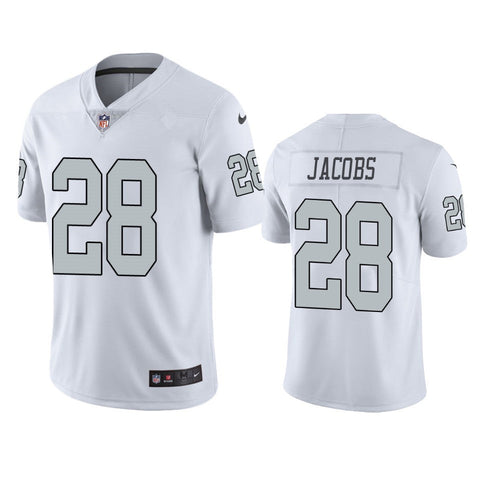 Men's Las Vegas Raiders Josh Jacobs White Color Rush Limited Jersey