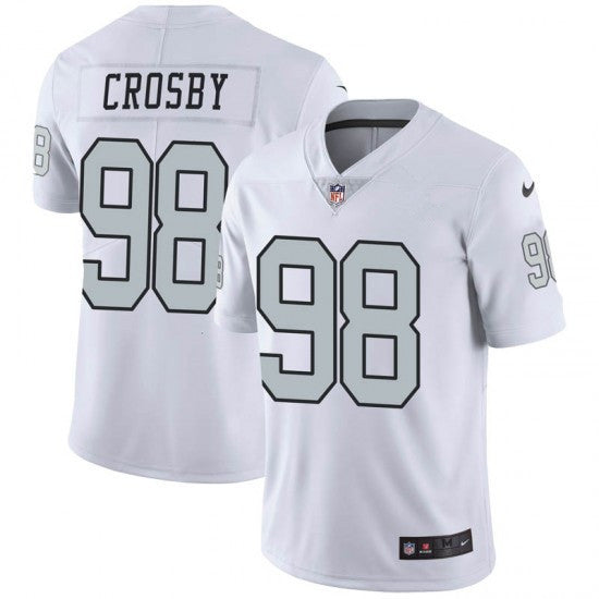 Men's Las Vegas Raiders Maxx Crosby White Color Rush Limited Jersey