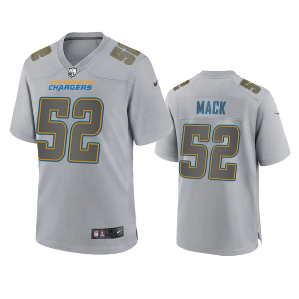 Men's Los Angeles Chargers Khalil Mack Gray Atmosphere Fashion Limited Jersey