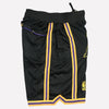 Men's Los Angeles Lakers Black Shorts, Lakers Mens Basketball Shorts Stitched