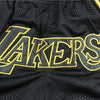 Men's Los Angeles Lakers Black Shorts, Lakers Mens Basketball Shorts Stitched