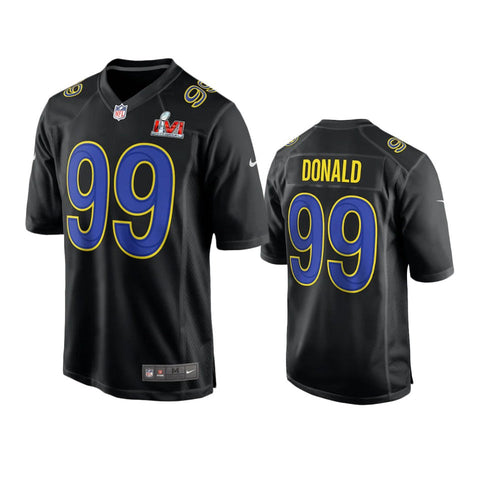 Men's Los Angeles Rams Aaron Donald Black Fashion Super Bowl LVI Jersey