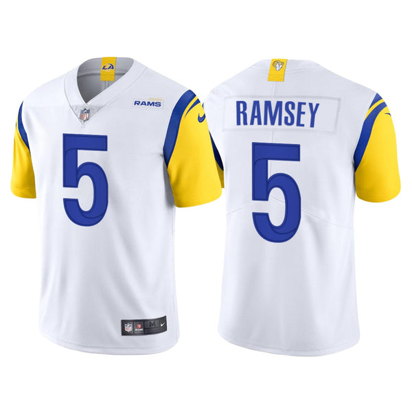 Men's Los Angeles Rams Jalen Ramsey White Throwback Limited Jersey